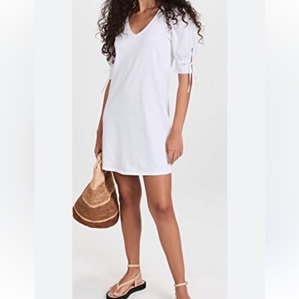 NATION LTD Mirrim Shift Dress Puff Sleeve Comfort Lightweight